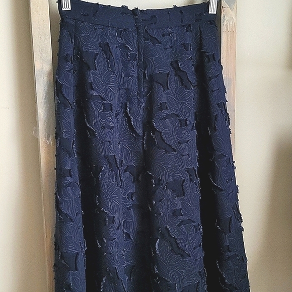 H&M Lace Midi Circle Blue Skirt Size 4 - Picture 6 of 13